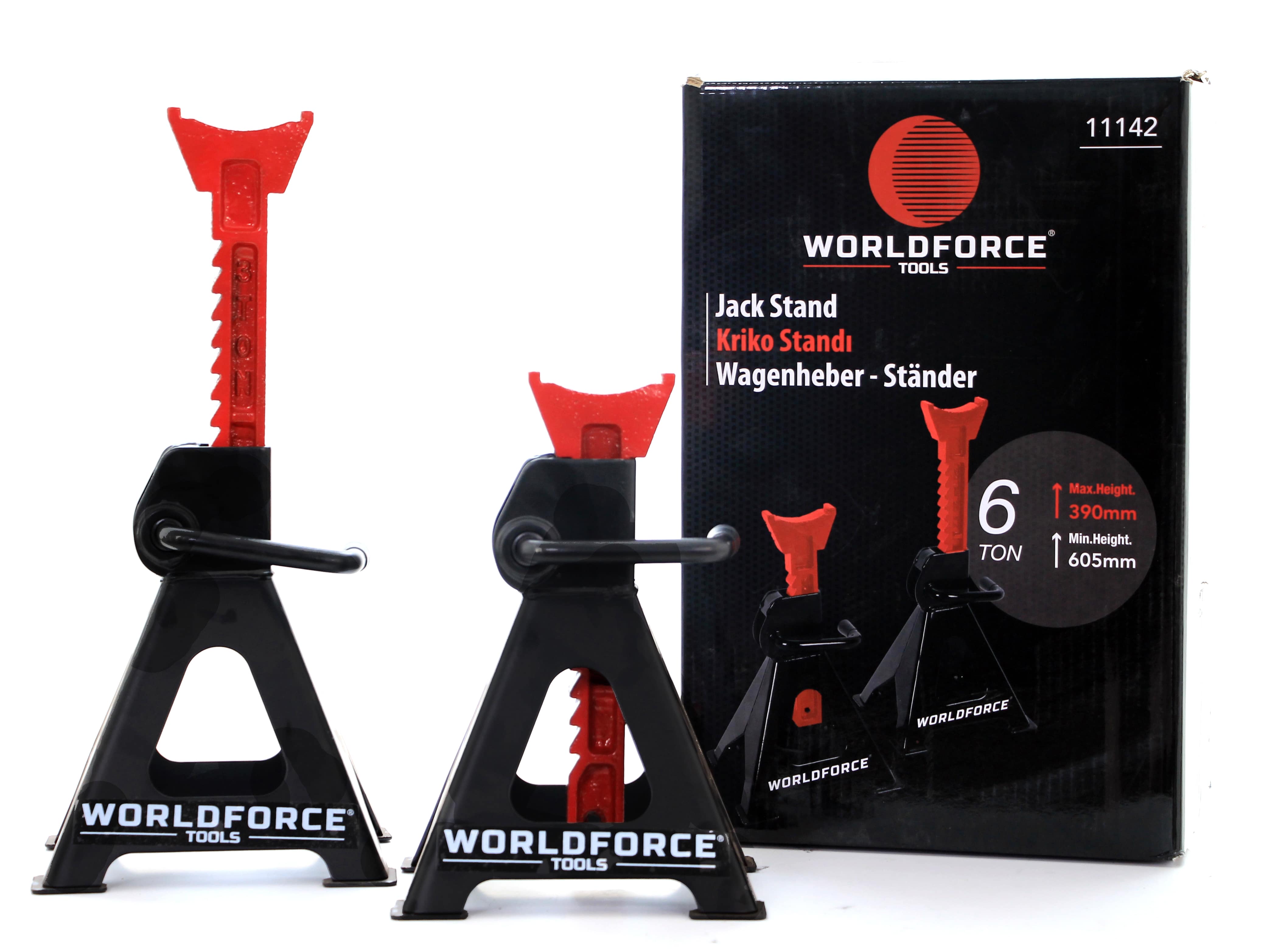 Worldforce 6 Ton 4 Ayaklı Kriko Standı Araba Araç Sehpası 2 Adet