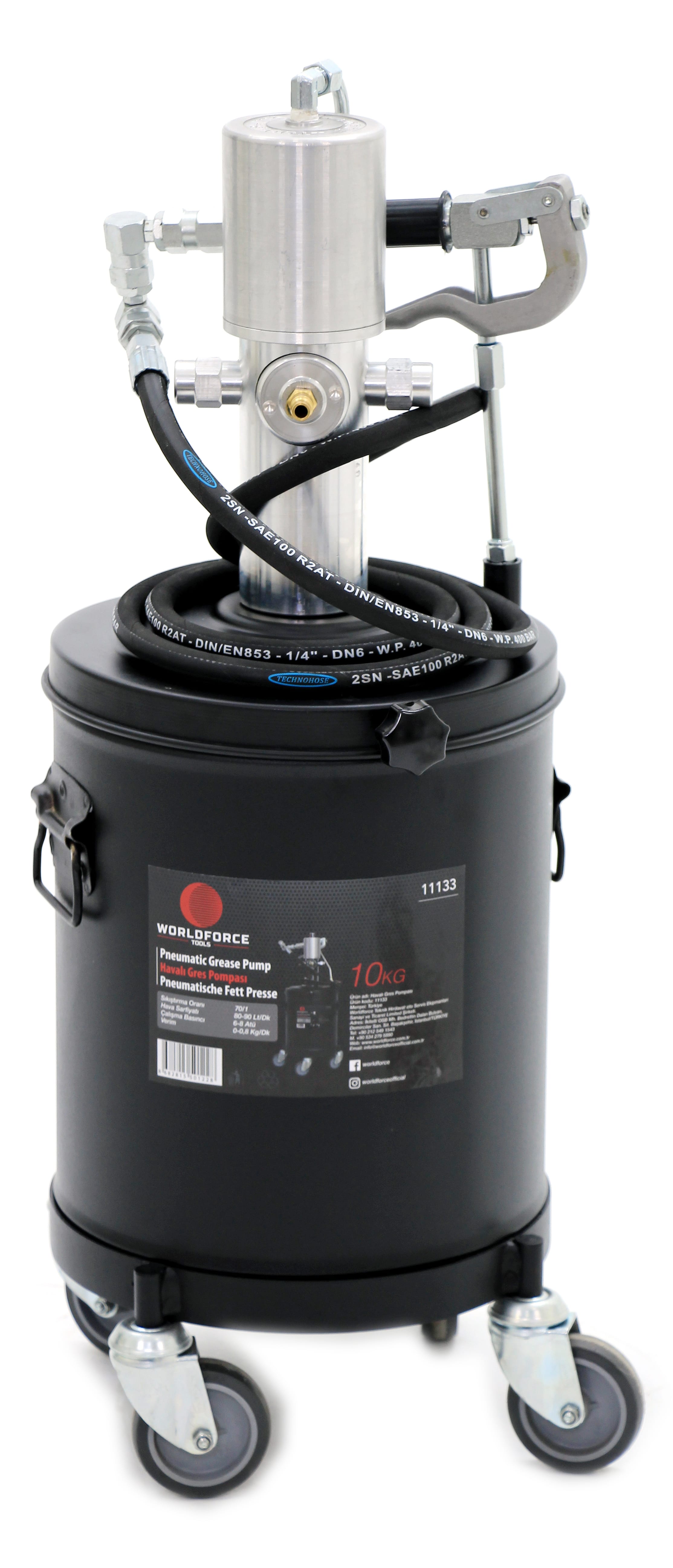 Worldforce 10 Litre Havalı Gres Pompası