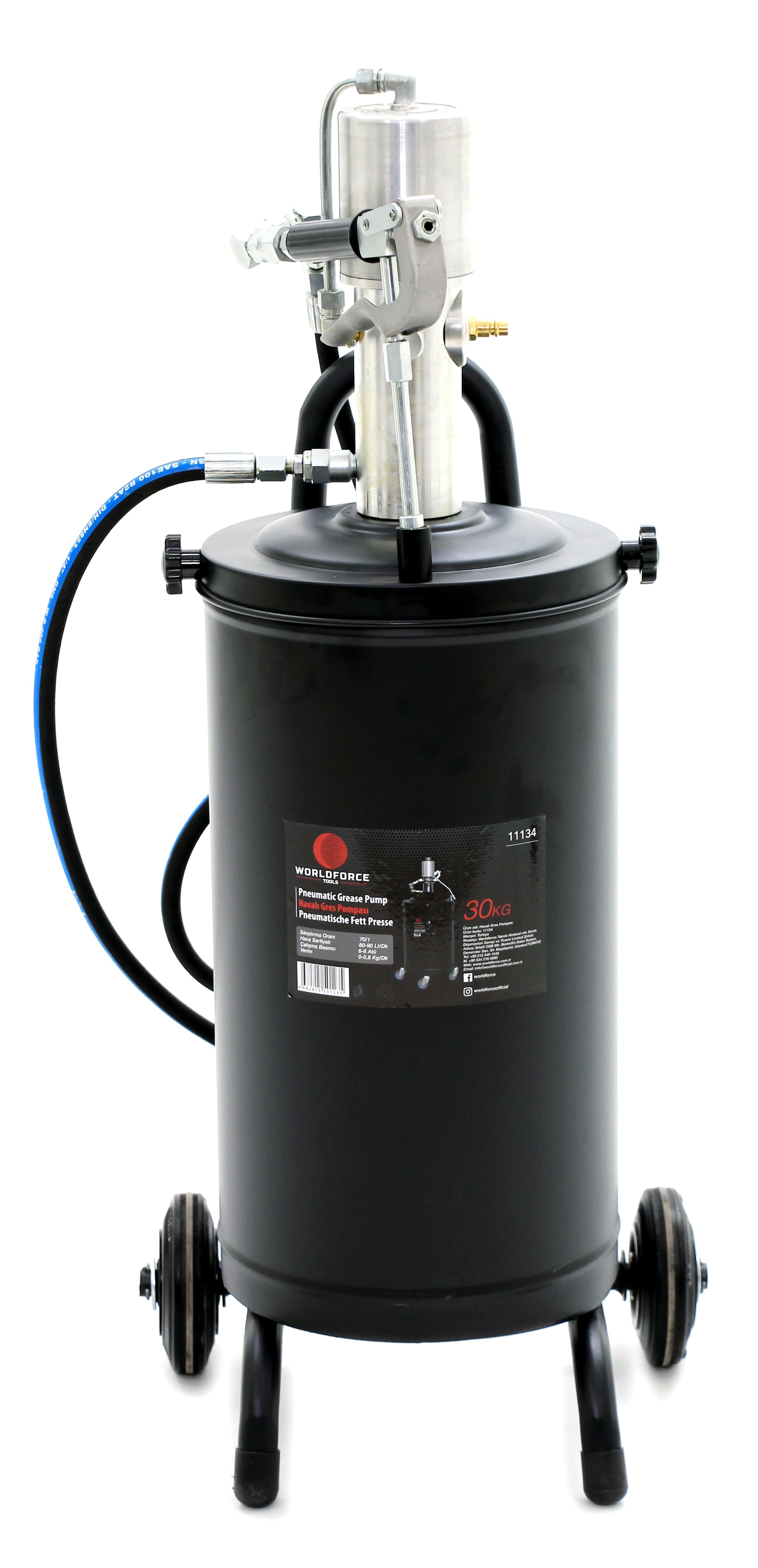 Worldforce 30 Litre Havalı Gres Pompası Pnömatik